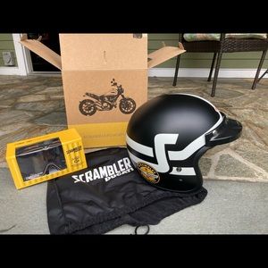 helmet and goggles